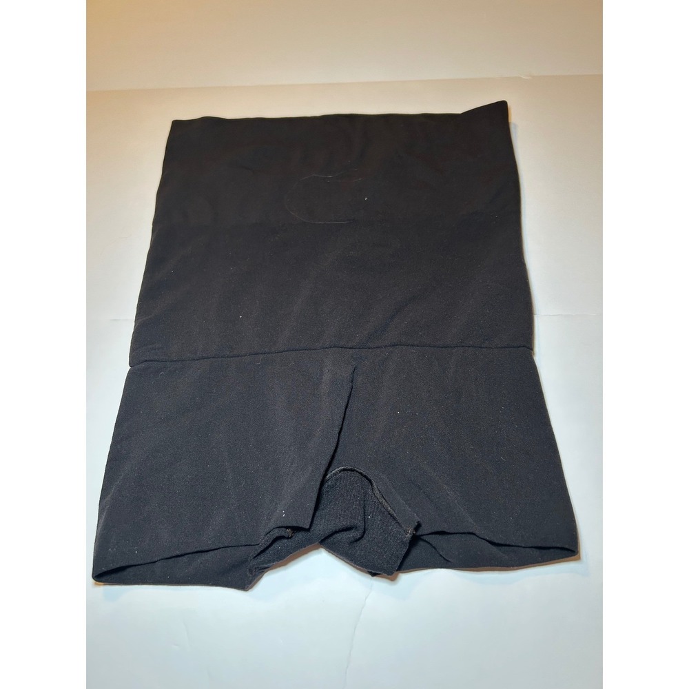 Spanx Black Power Shorts Shapewear Smooth Slimming High Waist Control Size M